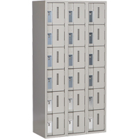 Concorde Heavy-Duty Lockers, 6 -tier, Bank of 3, 36" x 18" x 72", Steel, Grey, Welded (Assembled) Equipex