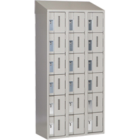 Concorde Heavy-Duty Lockers, 6 -tier, Bank of 3, 36" x 18" x 78", Steel, Grey, Welded (Assembled) Equipex