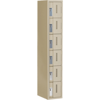 Casiers robustes Concorde, 6 niveaux, 12" x 18" x 72", Acier, Beige, Soud&eacute; (assembl&eacute;) Equipex