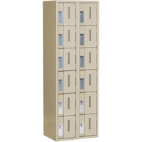 Casiers robustes Concorde, 6 niveaux, Bloc de 2, 24" x 18" x 72", Acier, Beige, Soud&eacute; (assembl&eacute;) Equipex