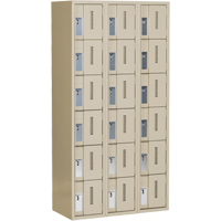 Casiers robustes Concorde, 6 niveaux, Bloc de 3, 36" x 18" x 72", Acier, Beige, Soud&eacute; (assembl&eacute;) Equipex