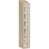 Casiers robustes Concorde, 6 niveaux, 12" x 18" x 78", Acier, Beige, Soud&eacute; (assembl&eacute;) Equipex