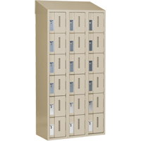 Concorde Heavy-Duty Lockers, 6 -tier, Bank of 3, 36" x 18" x 78", Steel, Beige, Welded (Assembled) Equipex