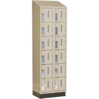 Casiers robustes Concorde, 6 niveaux, Bloc de 2, 24" x 18" x 82", Acier, Beige, Soud&eacute; (assembl&eacute;) Equipex