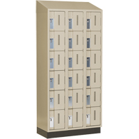 Concorde Heavy-Duty Lockers, 6 -tier, Bank of 3, 36" x 18" x 82", Steel, Beige, Welded (Assembled) Equipex