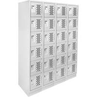 Casiers &eacute;conomiques perfor&eacute;s et assembl&eacute;s Clean Line, 6 niveaux, Bloc de 4, 18" x 72" x 12", Acier Equipex