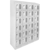 Casiers &eacute;conomiques perfor&eacute;s et assembl&eacute;s Clean Line, 6 niveaux, Bloc de 4, 18" x 72" x 12", Acier Equipex