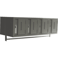 Casiers muraux robustes, Bloc de 4, 18" x 12" x 12", Acier Equipex