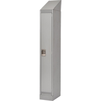 Lockers, 12" x 18" x 86", Steel, Grey, Knocked Down Equipex