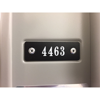 Plaque num&eacute;rot&eacute;e pour casier Equipex