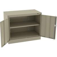 Armoire standard &agrave; hauteur de bureau, Acier, 30" h x 36" la x 18" P, Beige Equipex