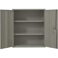 Armoire de rangement Lo-Boy, Acier, 2 Tablettes, 40" h x 36" la x 18" P, Gris Equipex