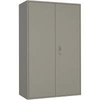 Armoire de rangement Hi-Boy tr&egrave;s large, Acier, 4 Tablettes, 72" h x 48" la x 24" P, Gris Equipex