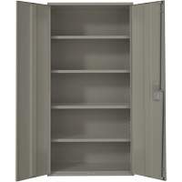Armoire de rangement Hi-Boy, Acier, 4 Tablettes, 72" h x 36" la x 18" P, Gris Equipex
