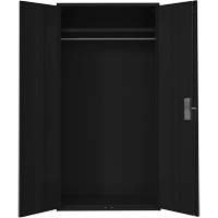Wardrobe Storage Cabinet, Steel, 36" W x 18" D x 72" H, Black Equipex