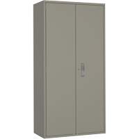 Wardrobe Storage Cabinet, Steel, 36" W x 18" D x 72" H, Grey Equipex