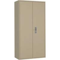 Armoire de rangements combin&eacute;s, Acier, 6 Tablettes, 72" h x 36" la x 18" P, Beige Equipex