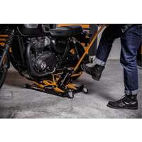 ATV and Motorcycle Jack, 0.75 Ton(s) Capacity, 4-2/3" Lowered, 14-1/2" Raised, Manual Hydraulic Equipex