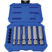 Jeu de douilles pour bougies d'allumage et bougies &agrave; incandescence 6 mcx Equipex