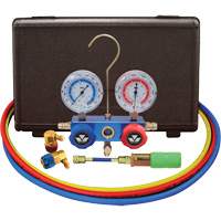 Automotive R134A 2-Way Manifold Gauge Set with Mini Dye Injector Equipex