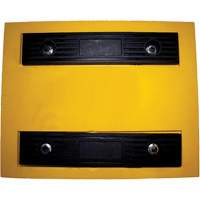 Wheel Chock, Polyurethane, Yellow, 15-1/4" W x 12-1/8" D x 10-3/4" H Equipex
