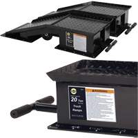 Rampes pour camions lourds avec longue poign&eacute;e en T, Capacit&eacute; 40 000 lb, 45" lo, 13-1/2" la, Hauteur de 9-19/50" Equipex