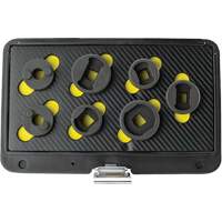 Threaded Leaf Spring Shackle Pin Remover & Installation Master Set, 7 Pieces, 1/2" Drive Size Equipex