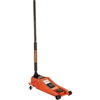 Cric de service &agrave; profil bas avec chandelles de s&eacute;curit&eacute;, 3 tonne(s) Capacit&eacute;, 2-19/20" Abaiss&eacute;e, 19-9/10" &eacute;lev&eacute;e, Hydraulique &agrave; main Equipex