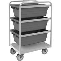 R&acirc;telier mobile, &agrave; deux c&ocirc;t&eacute;s, 3 bacs, 26" la x 18" p x 42" h Equipex