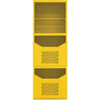 Spill Control Cabinet, 1 Shelves, 72" H x 24" W x 24" D, Steel, Yellow Equipex