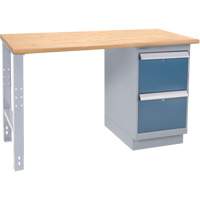 &eacute;tabli industriel, Porte a/combinaison de tiroirs, Cap 1000 lb, 60" la x 36" p, 34" h Equipex