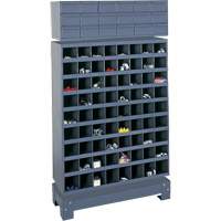 Modular Small Parts Storage Unit, Steel, 18 Drawers, 33-3/4" x 12-1/4" x 58-5/8", Grey Equipex