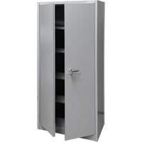 Storage Cabinet, Steel, 4 Shelves, 66" H x 30" W x 15" D, Grey Equipex