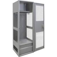 Casier pour &eacute;quipement avec porte, Acier, 24" la x 24" p x 72" h, Gris Equipex