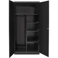 Combination Storage Cabinet, 36" W x 18" D x 72" H, Black Equipex