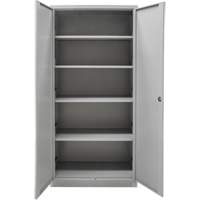 Hi-Boy Storage Cabinet, Steel, 4 Shelves, 72" H x 36" W x 18" D, Grey Equipex