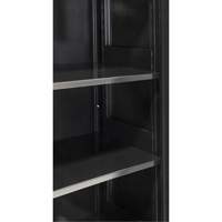 Hi-Boy Storage Cabinet, Steel, 4 Shelves, 72" H x 36" W x 18" D, Black Equipex