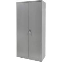 Wardrobe Storage Cabinet, Steel, 36" W x 18" D x 72" H, Grey Equipex