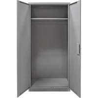 Wardrobe Storage Cabinet, Steel, 36" W x 18" D x 72" H, Grey Equipex
