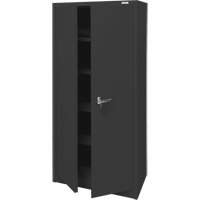 Storage Cabinet, Steel, 4 Shelves, 66" H x 30" W x 15" D, Black Equipex