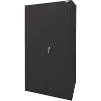 Storage Cabinet, Steel, 4 Shelves, 78" H x 36" W x 24" D, Black Equipex
