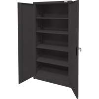 Storage Cabinet, Steel, 4 Shelves, 78" H x 36" W x 24" D, Black Equipex