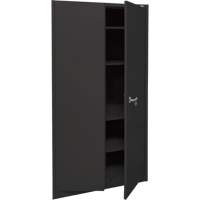 Storage Cabinet, Steel, 4 Shelves, 78" H x 36" W x 24" D, Black Equipex
