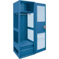 Casier pour &eacute;quipement avec porte, Acier, 24" la x 18" p x 72" h, Bleu fonc&eacute; Equipex