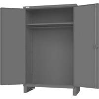 Cabinet with Hanging Bar & Standard Recessed Doors, Steel, 78" H x 48" W x 24" D, Grey Equipex