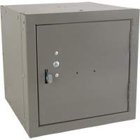 Casier cubique empilable, 12" x 12" x 12", Acier, Gris, D&eacute;mont&eacute; Equipex