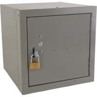 Casier cubique empilable, 12" x 12" x 12", Acier, Gris, D&eacute;mont&eacute; Equipex