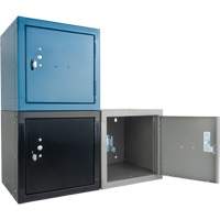 Casier cubique empilable, 12" x 12" x 12", Acier, Gris, D&eacute;mont&eacute; Equipex
