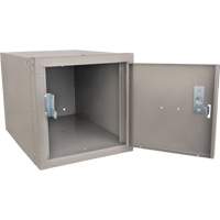 Casier cubique empilable, 12" x 18" x 12", Acier, Gris, D&eacute;mont&eacute; Equipex