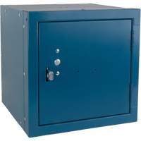 Casier cubique empilable, 12" x 12" x 12", Acier, Bleu, D&eacute;mont&eacute; Equipex